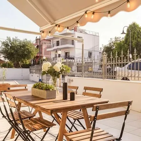 Apartamento Spacious 2 Bd Seafront Escape In Volos W Patio